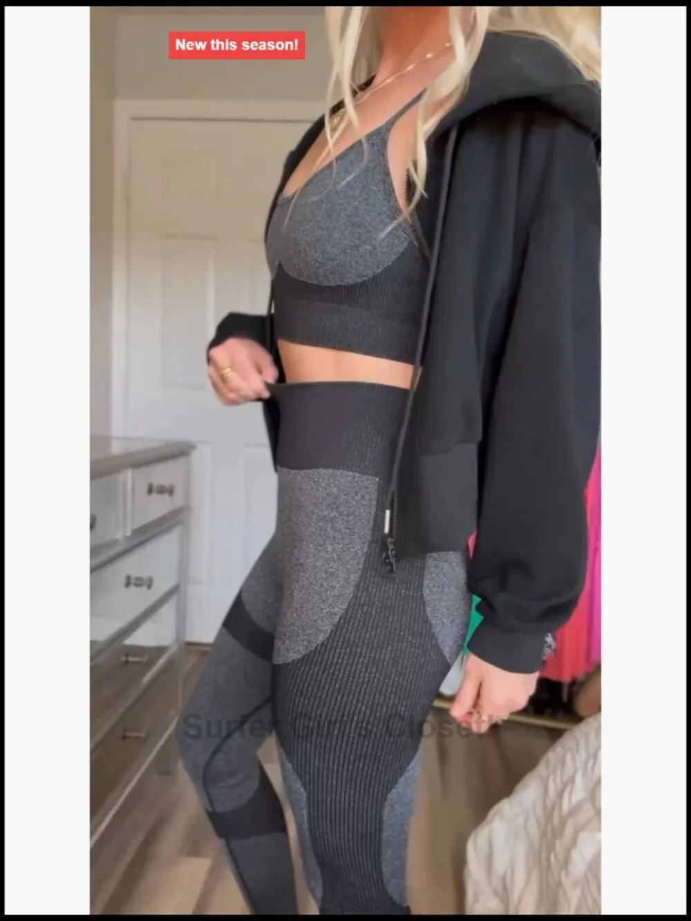 Seamless Yoga Leggings & Cross-Strap Sports Bra 2 Piece Workout Set